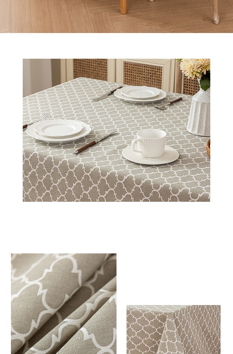 Tassel Imitation Linen Printed Dining Table Tablecloth 7b9412d0 Cd1b 402e B51c 01ba98a35d4a Trans