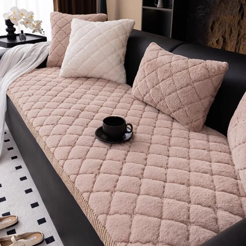 Sofa cover towel - Square Pink