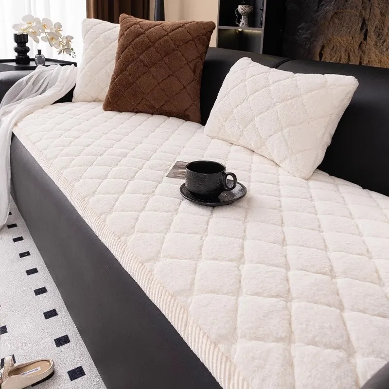 Sofa cover towel - Square Beige