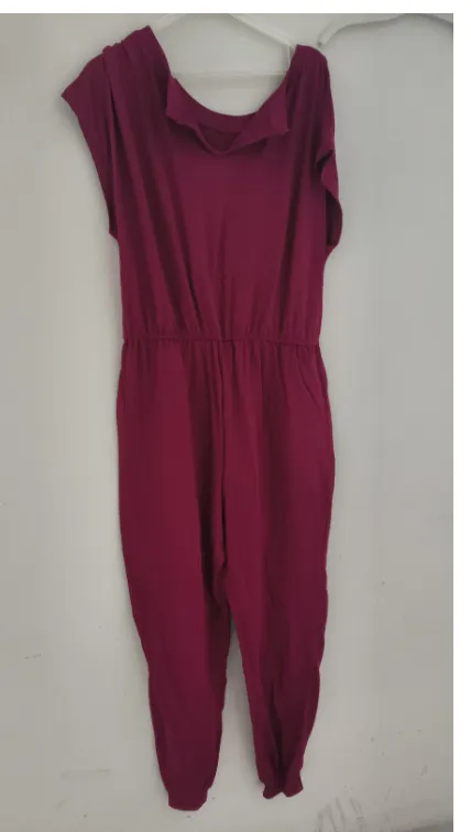 Fashion Slant Shoulder Short Sleeve Pocket Women's Jumpsuit Wine Red - Shop at LoveMi