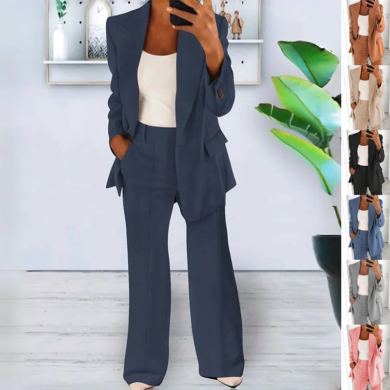 Button Casual Suit Fashion Long-sleeved Lapel Blazer Jacket