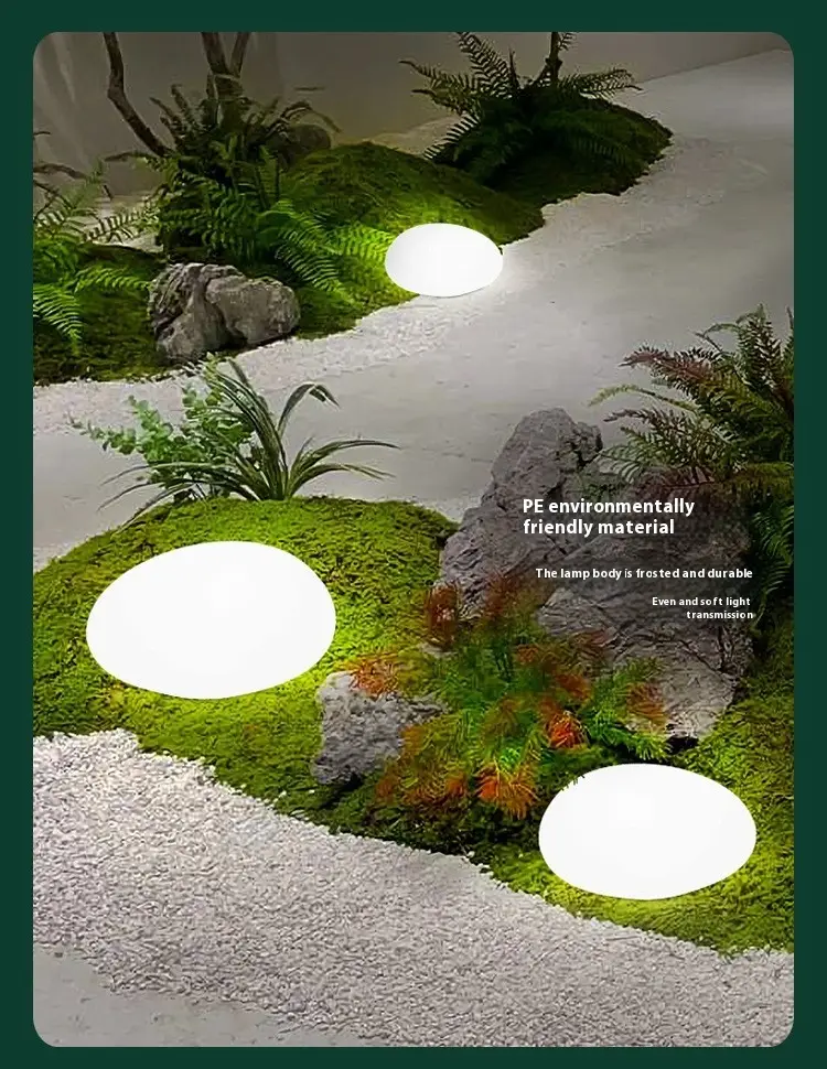 Outdoor Luminous Atmosphere Decorative Solar Lamp Landscaping Stone Headlamp