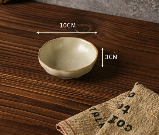 Retro Dish Plate Household Ceramic Bowl