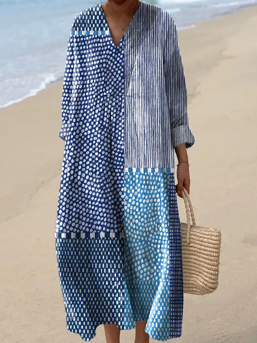 Women's Long Sleeve Shirt Dress - Lyq42Ccsq75