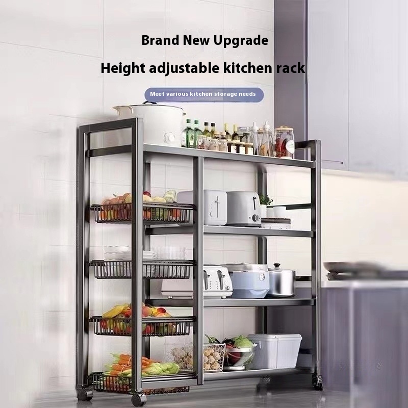 Kitchen Storage Floor Multi-layer Vegetable Household Multi-functional Storage Rack - Image 2