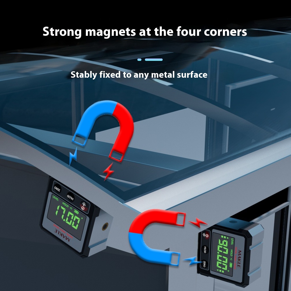 Double-sided One-line Laser Inclination Box Four-side Magnetic Suction Inclinometer