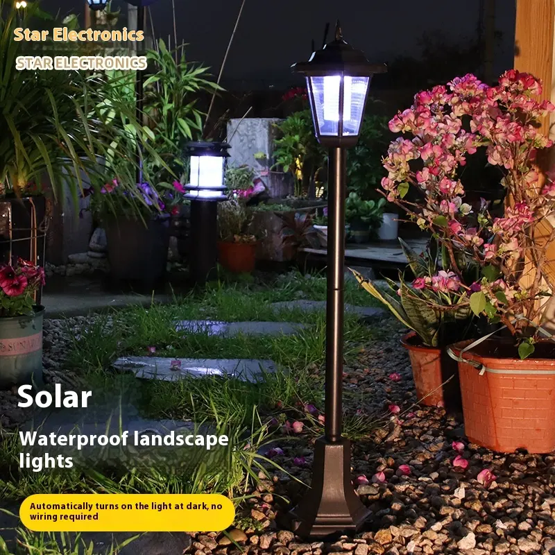 Solar Garden Lamp Lighting Ornamental Floor Outlet