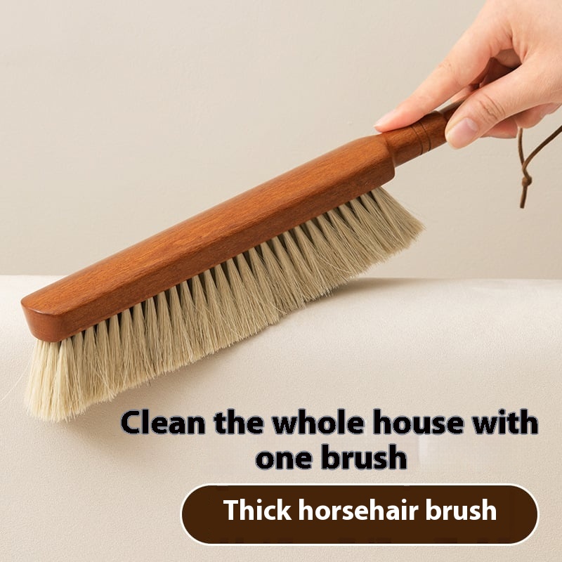 Household Bedroom Cleaning Brush Horse Hair Bed Brush Solid Wood Soft Hair