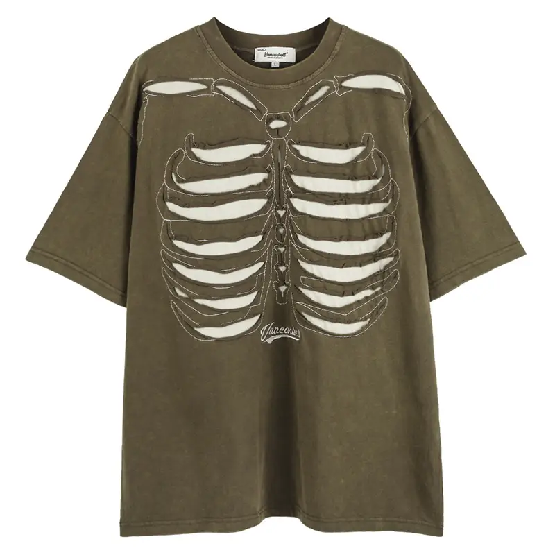 Dark High Street Style Skull Short Sleeve