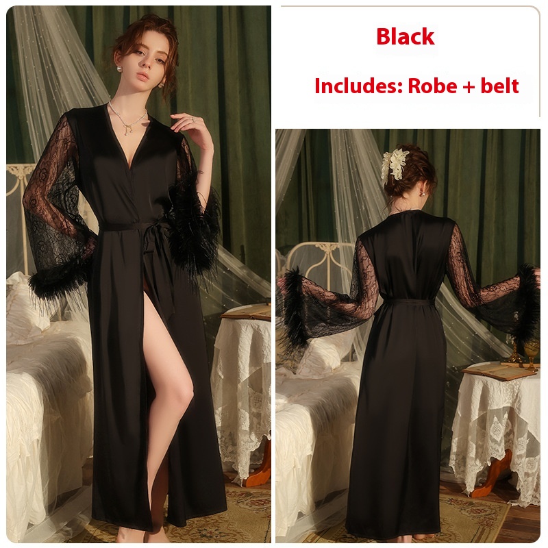 Passion Hot Waist-tight Sexy Cardigan Outerwear Gown Loungewear Suit