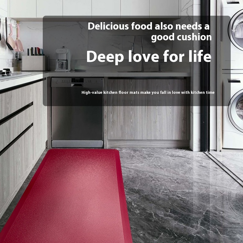 Kitchen Oil-proof Waterproof Floor Mat PVC Thickening