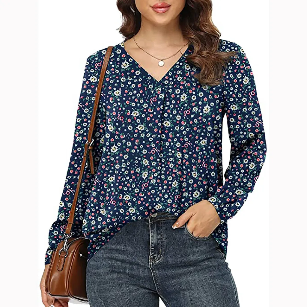 Women's Clothing Casual V-neck Temperament Top - Style 06-S