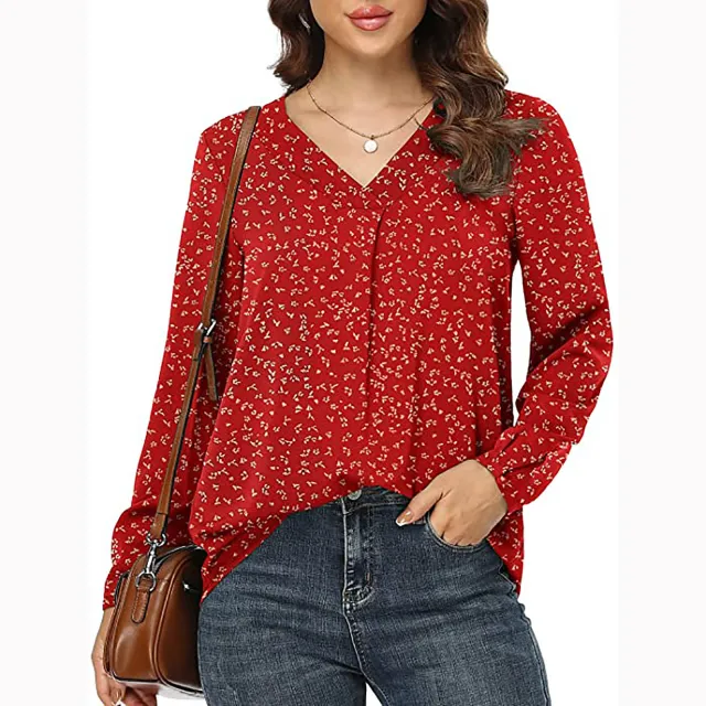 Women's Clothing Casual V neck Temperament Top Style Xxl - Shop at LoveMi