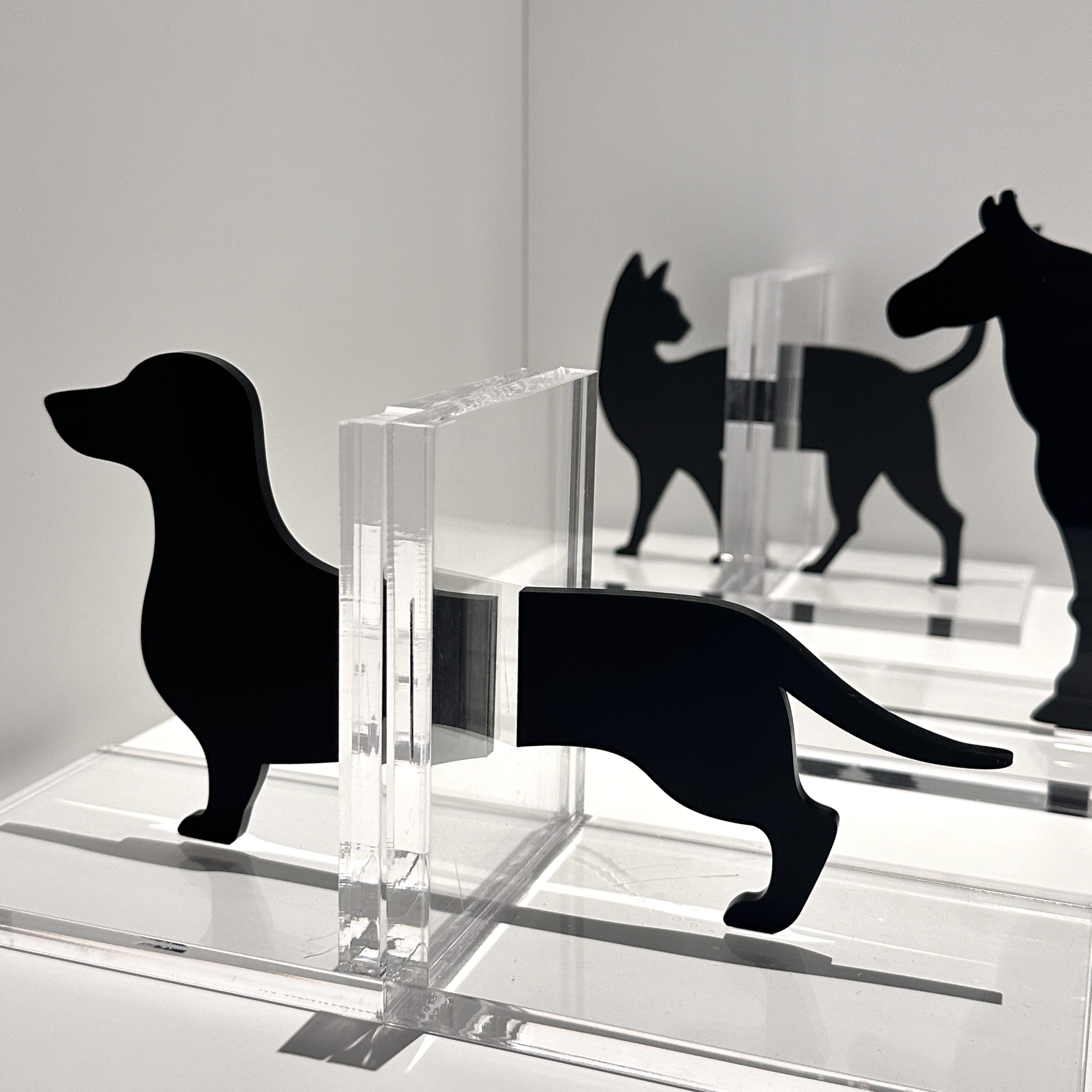Acrylic Animal Bookend Black Advanced Study Exhibition Hall