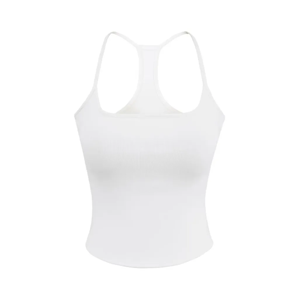 Women's Summer Casual Sports Vest Women's Beauty Back Sling - White