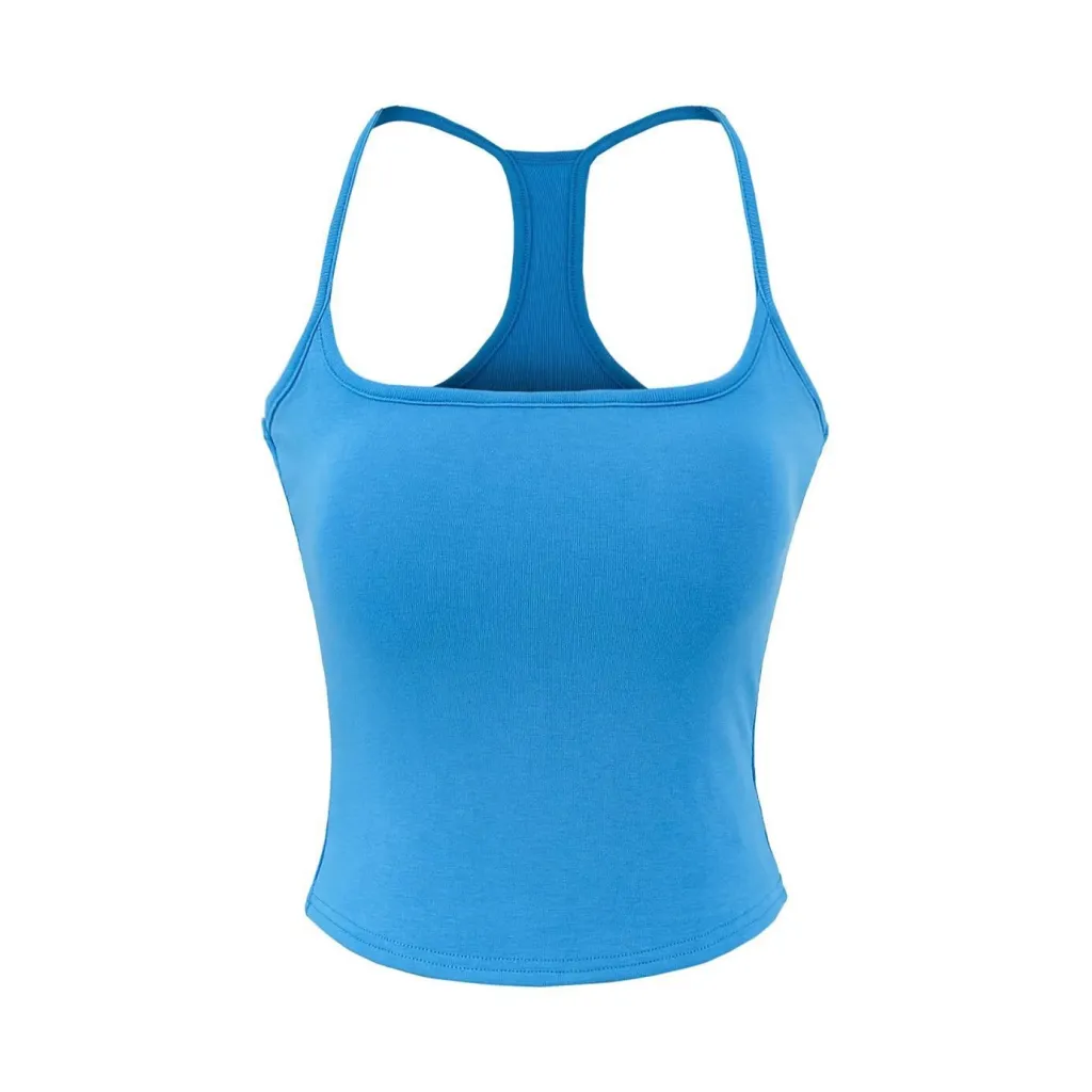Women's Summer Casual Sports Vest Women's Beauty Back Sling - Blue