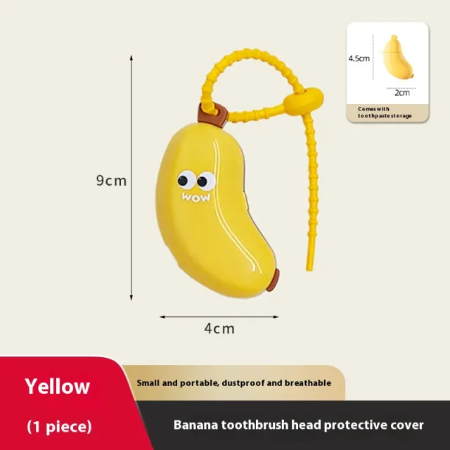 Banana Portable Toothbrush Storage Dust Cover Electric Travel Toothbrush Case Yellow - Shop at LoveMi