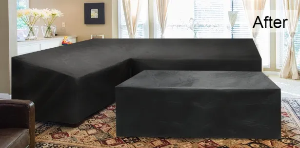 Oxford Cloth Waterproof Corner Sofa Slipcover 222X286X82 Cm155X95X68Cm Suit - Shop at LoveMi