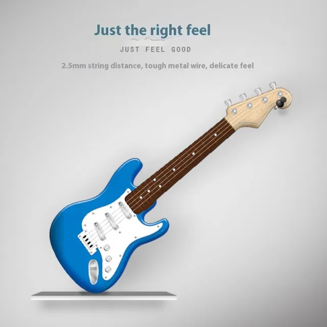 Playing Electric Guitar Toy Male 4 string Beginner Musical Instrument Four Strings 43Cm Blue - Shop at LoveMi