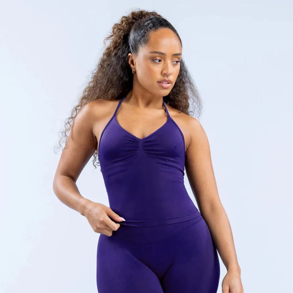 Outdoor Workout Top Long Yoga Vest - Indigo