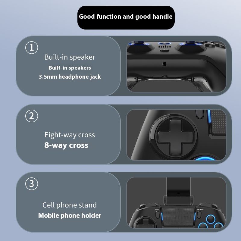 Bluetooth Gamepad Symmetrical Rocker Black Computer - Image 2