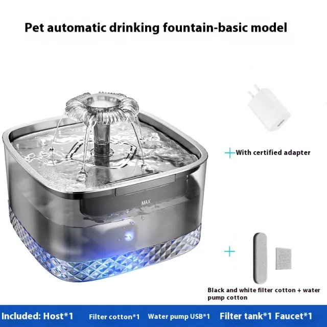 Stainless Steel Cat Automatic Water Feeder Gray Basic Style - Shop at LoveMi