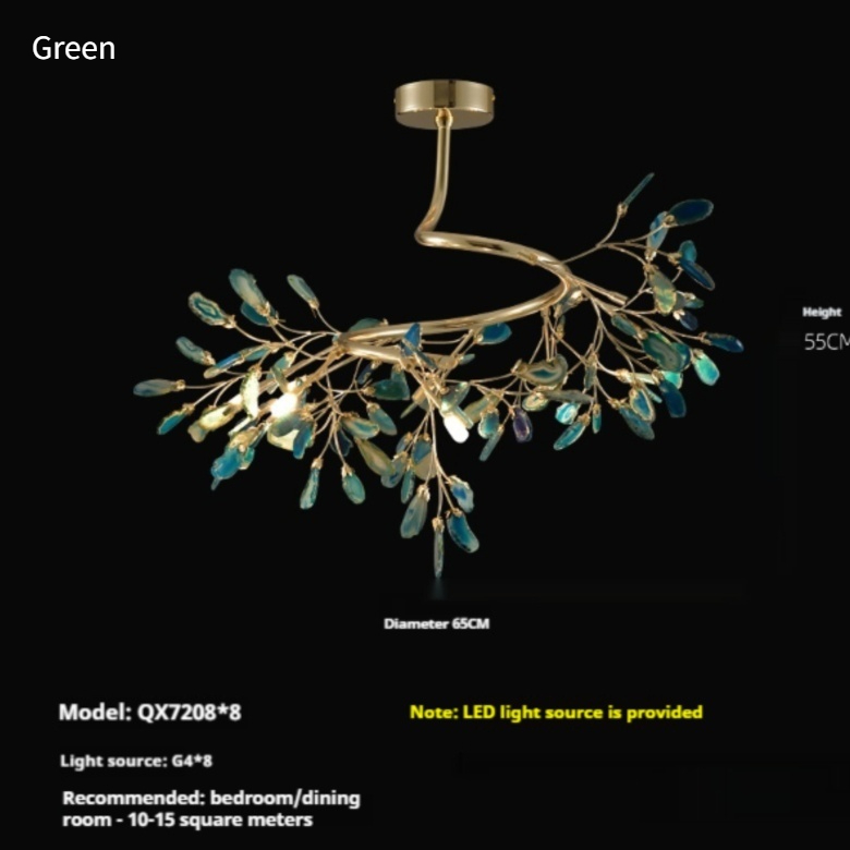 Nordic Modern Minimalist Natural Agate Ceiling Light - Image 5