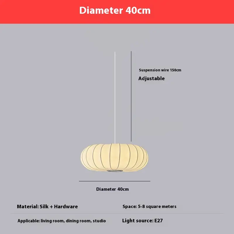 Silk Pumpkin Chandelier Retro Bedroom Bedside Lamps