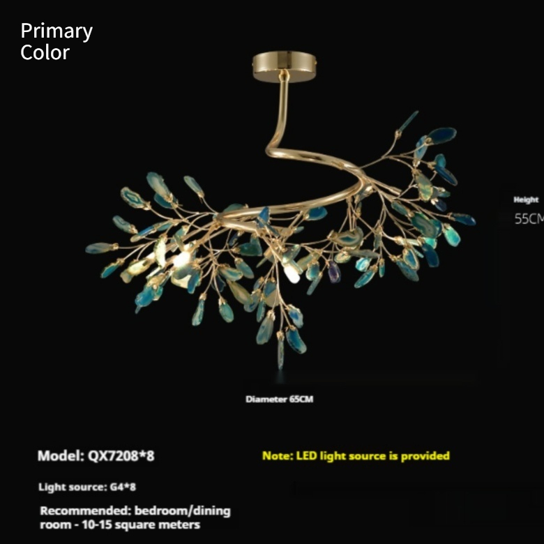 Nordic Modern Minimalist Natural Agate Ceiling Light - Image 6