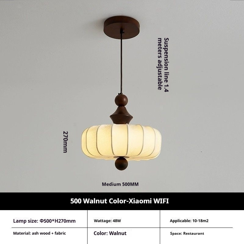 Bedroom Ceiling Lamp Mid-ancient French Retro Fabric