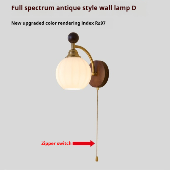 Mid-ancient Bedside Wall Lamp High-grade Zipper - Image 5