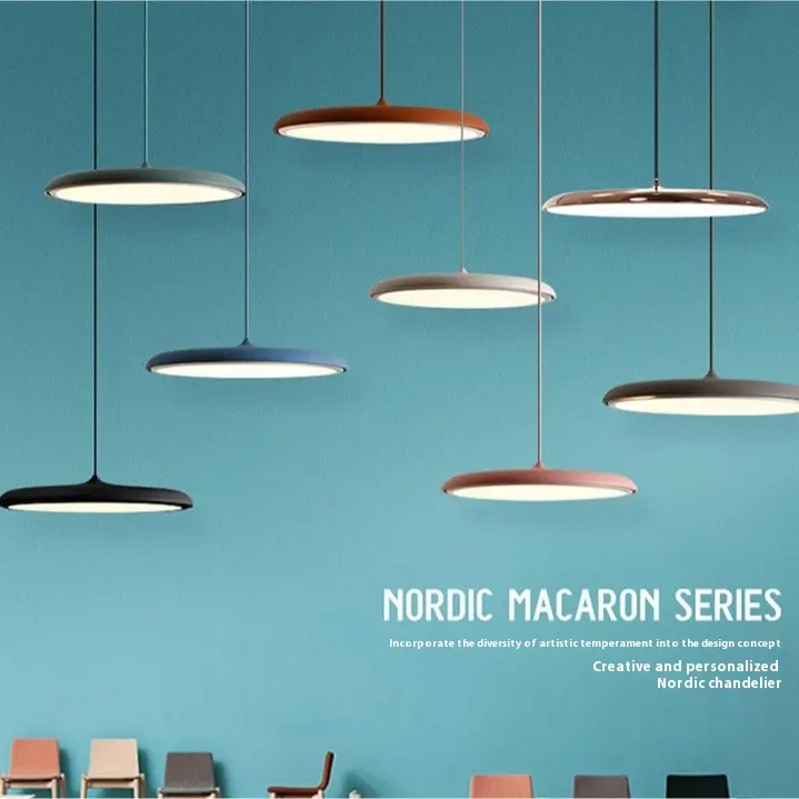 Dining Room Chandelier Macaron Flying Saucer Artistic