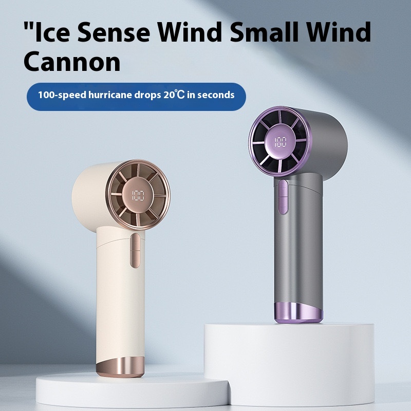 Turbine Wind Power Digital Display Adjustment Portable Little Fan