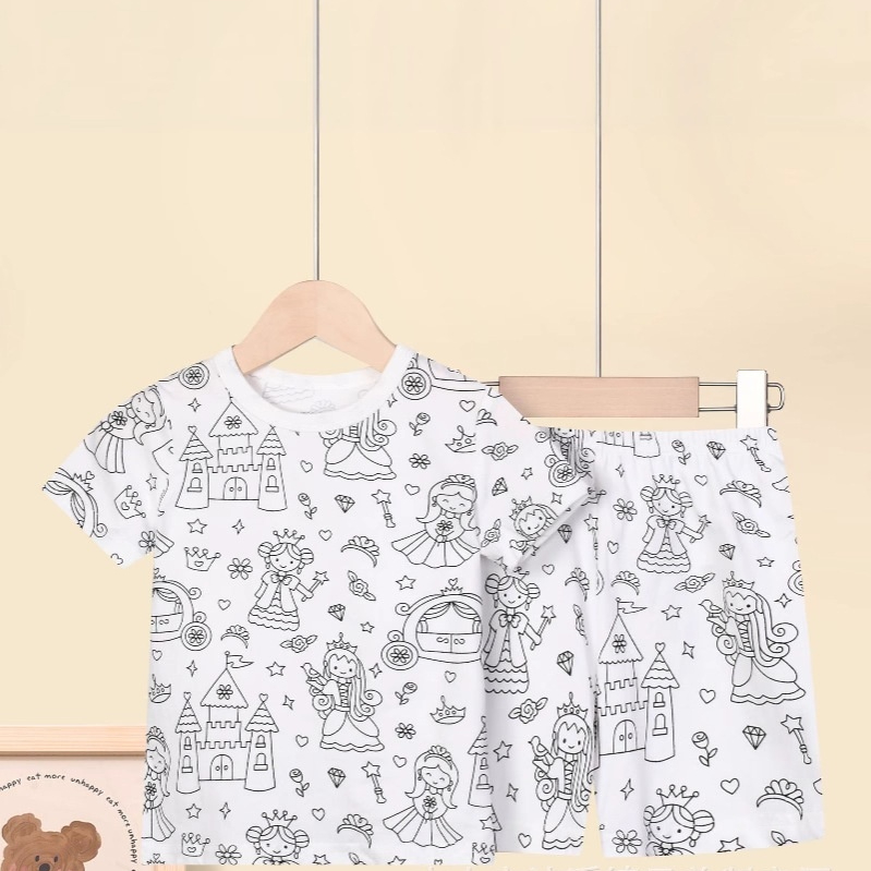 Cotton Children's Loungewear Pajamas Suit