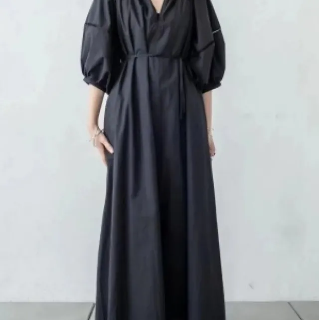 Japanese Super Long Loose Lantern Sleeve Dress Black - Shop at LoveMi