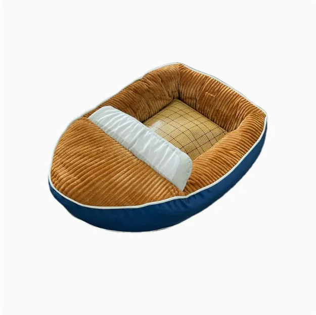 Boat shaped Four season Universal Dirt resistant Pet Nest Soft Dog Bed Brown With Cool Mat - Shop at LoveMi