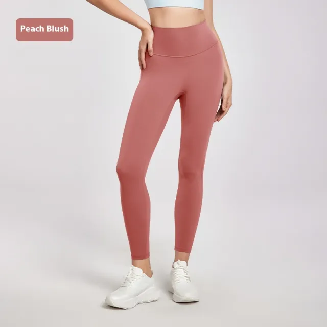 High Waist Nude Feel Yoga Pants Women's Summer Thin Peach Hip Lifting Seamless Fitness Pants Peach Blush - Shop at LoveMi