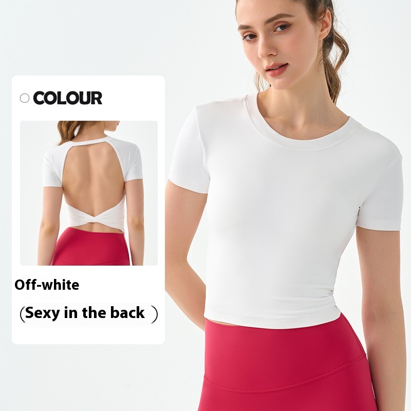 Sexy Beauty Back Workout Clothes Top Women's European And American Outer Wear