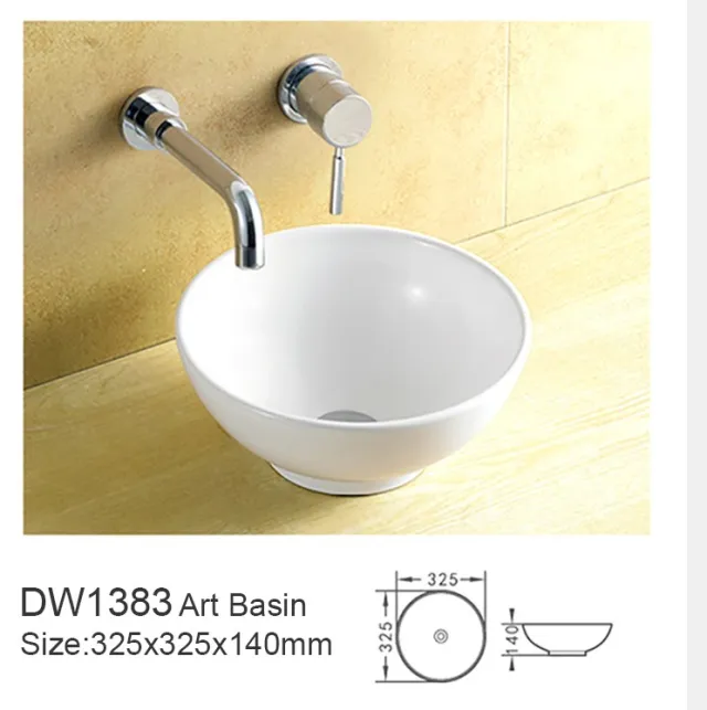 Simple Mini Ceramic Table Bathroom Wash Basin Single Basin - Shop at LoveMi