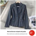 Black Red Strip Suit Jacket