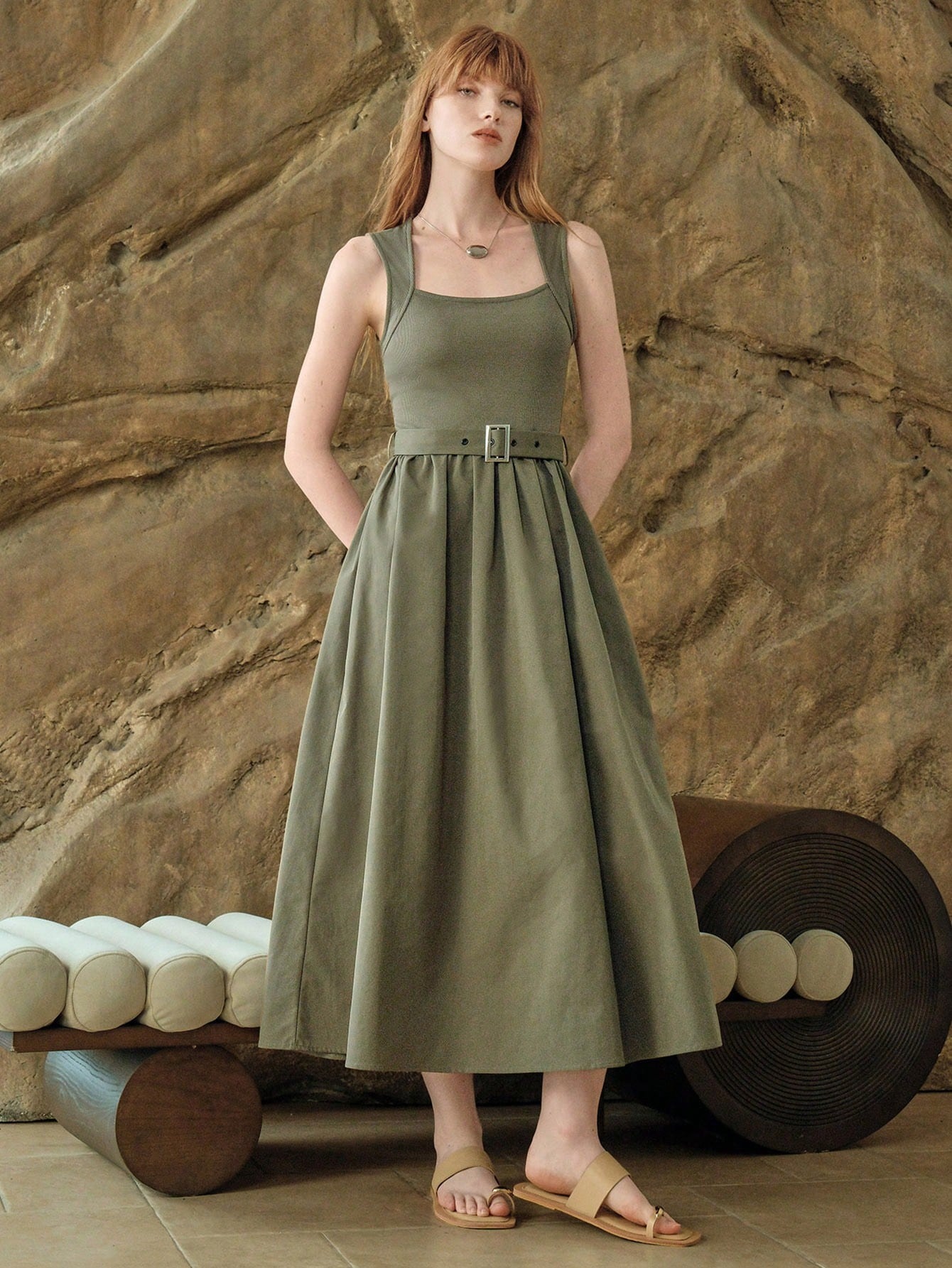 Women's Summer Dress Waist Splicing