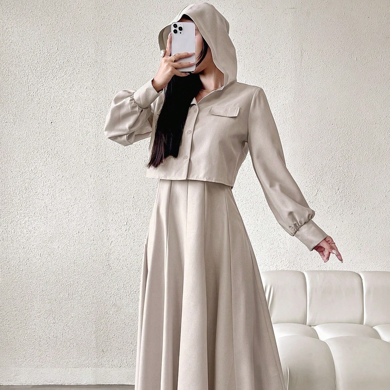 Short Jacket And Sleeveless Dress Set