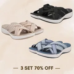 Women's Shoes SummerWedge Flying Woven Cross Sandals - Set   A-39 - View 1