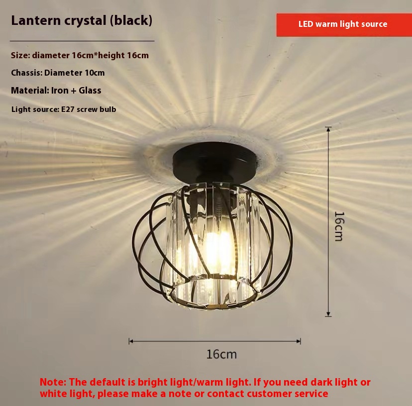 Nordic Corridor Hallway Balcony Modern Minimalist Creative Household Light Luxury Ceiling Lamp