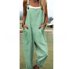 Women's Digital 3D Printing Buttons Casual Suspender Trousers Suspenders - Style A-L - View 1