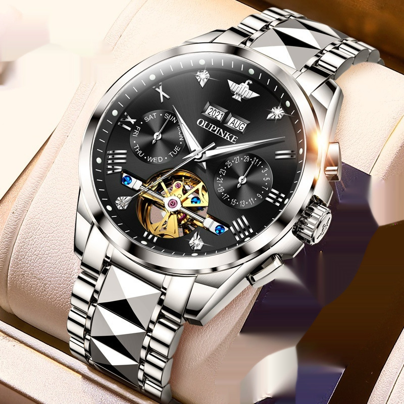 Hollow Automatic Mechanical Tide Waterproof Men's Watch - Image 13