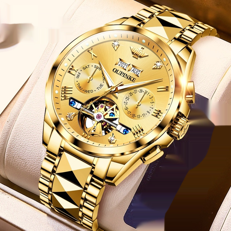 Hollow Automatic Mechanical Tide Waterproof Men's Watch - Image 6