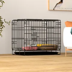Encrypted Folding Dog Crate Large Cage Corgi And Shiba Inu Pet Cage - 18Inch 44.5X30.5X37.65 - View 1