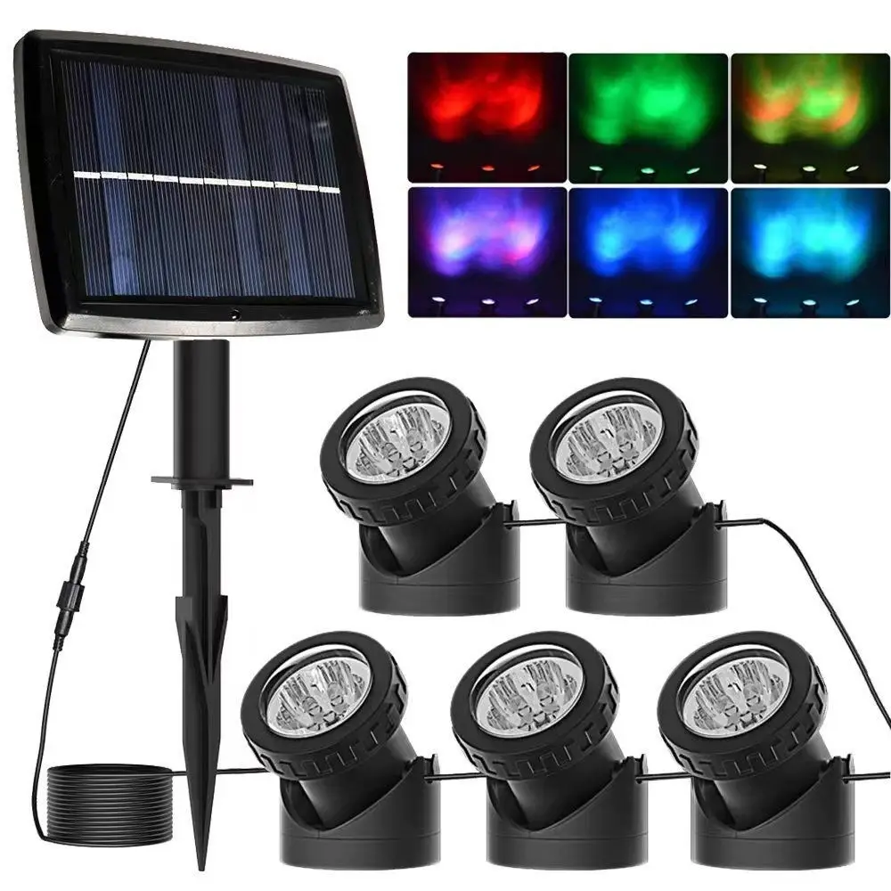 Water Landscape Courtyard Solar Waterproof Underwater Lamp