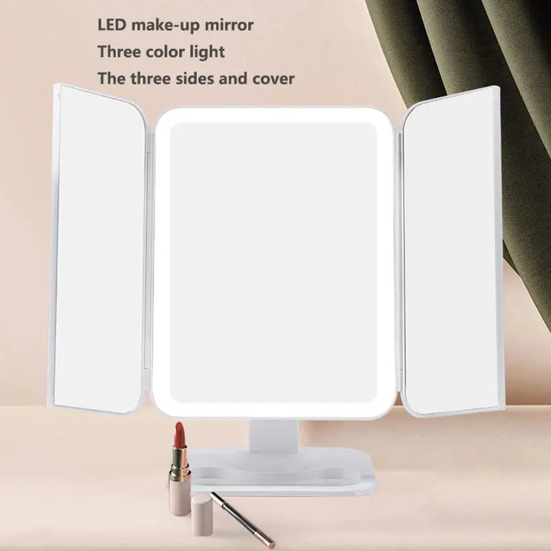 Trifold Makeup Mirror with Light 68 LED Vanity Mirrors